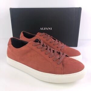 ALFANI Men's Grayson Suede Lace-Up Sneakers Rust New Shoes